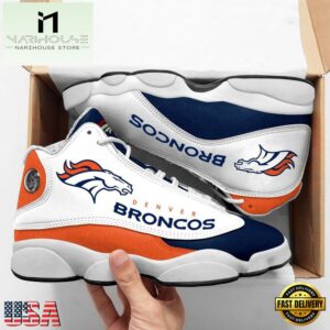 NFL Denver Broncos Team Air Jordan 13 Sneaker Shoes - Gift For Fans