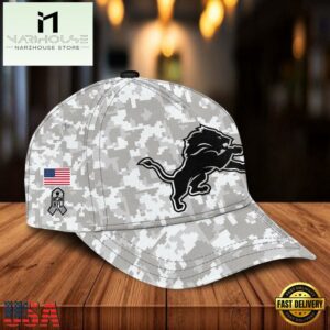NFL Detroit Lions Camo 2024 Salute to Service Baseball Cap