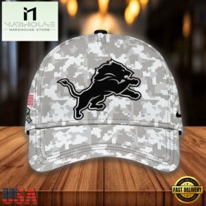 NFL Detroit Lions Camo 2024 Salute to Service Baseball Cap