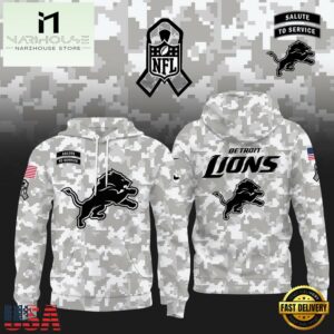 NFL Detroit Lions Camo 2024 Salute to Service Hoodie