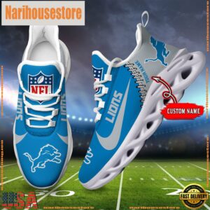 NFL Detroit Lions Custom Name Max Soul Shoes Gift For Fans