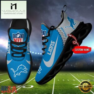 NFL Detroit Lions Football Team Design Max Soul Shoes, Football New Sneaker Shoes