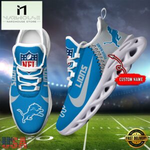 NFL Detroit Lions Football Team Design Max Soul Shoes, Football New Sneaker Shoes