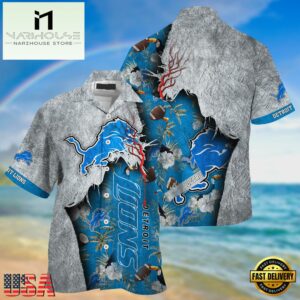 NFL Detroit Lions Football Team Summer God Hawaii Shirt