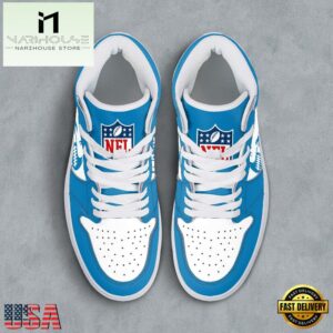 NFL Detroit Lions Grunge Style Custom Air Jordan 1 Shoes