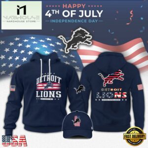 NFL Detroit Lions Happy 4Th Of July Hoodie