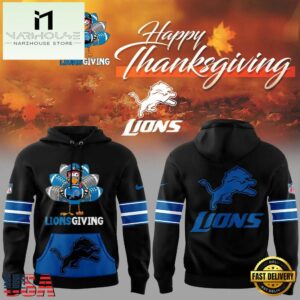NFL Detroit Lions Happy Thanksgiving Day Hoodie
