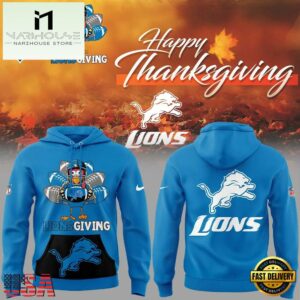 NFL Detroit Lions LionGiving Happy Thanksgiving Day Hoodie