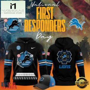 NFL Detroit Lions NFL National First Responders Day Hoodie