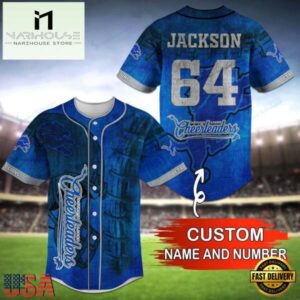 NFL Detroit Lions Personalized Baseball Jersey, Football Team Design Jersey Shirt