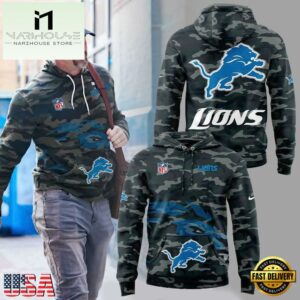 NFL Detroit Lions Salute to Service Camo Hoodie