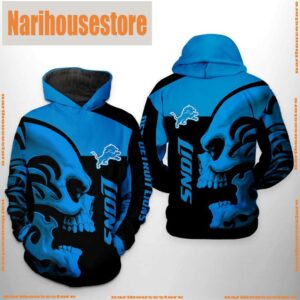 NFL Detroit Lions Skull 3D Printed Hoodie Shirt