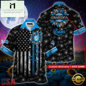 NFL Detroit Lions Sunflower For Mother Day Father Day Hawaiian Shirt