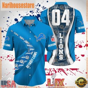 NFL Detroit Lions Super Bowl LIX Fans Custom Hawaiian Shirt