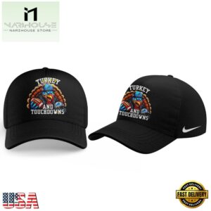 NFL Detroit Lions Turkey And Touchdowns Cap