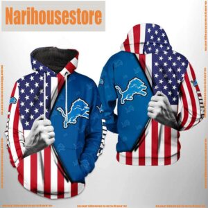 NFL Detroit Lions US Flag Team 3D Printed Hoodie Shirt