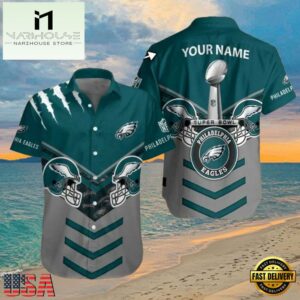 NFL Eagles Victory Formation Super Bowl Edition Aloha Shirt