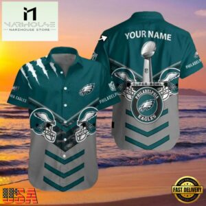 NFL Eagles Victory Formation Super Bowl Edition Aloha Shirt