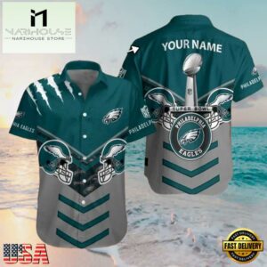 NFL Eagles Victory Formation Super Bowl Edition Aloha Shirt