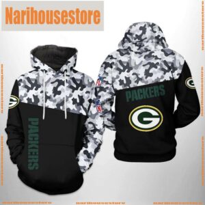 NFL Green Bay Packers Camo Veteran Team 3D Printed Hoodie Shirt