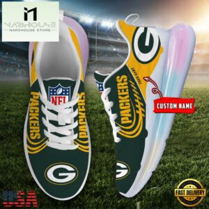 NFL Green Bay Packers Custom Rainbow Atmospheric Cushion Running Shoes, Women's Sneaker
