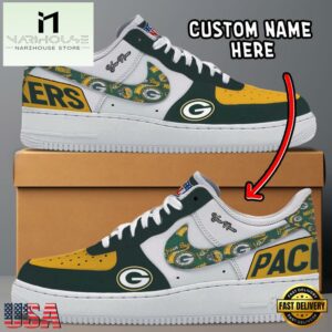NFL Green Bay Packers Logo Team Design Custom Air Force 1 Shoes