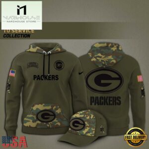 NFL Green Bay Packers Nike Arctic Camo 2024 Salute to Service Hoodie