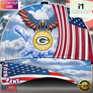NFL Green Bay Packers Special American Flag Veterans Custom Cap