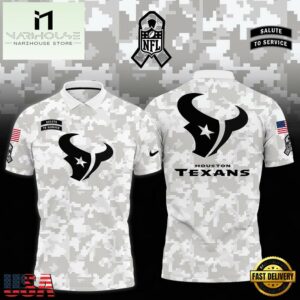 NFL Houston Texans Camo 2024 Salute to Service Polo Shirt