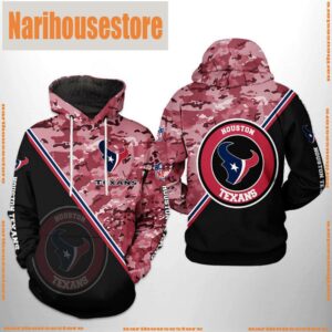 NFL Houston Texans Camo Team 3D Printed Hoodie Shirt