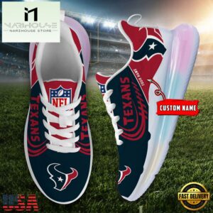 NFL Houston Texans Custom Rainbow Atmospheric Cushion Running Shoes, Women's Sneaker