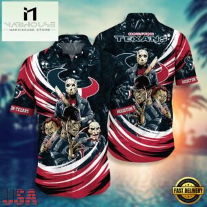 NFL Houston Texans Halloween Horror Movies Summer Hawaiian Shirts