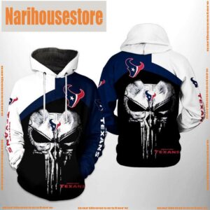 NFL Houston Texans Skull Punisher Team 3D Printed Hoodie Shirt