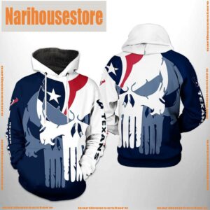 NFL Houston Texans Team Skull 3D Printed Hoodie Shirt