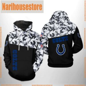 NFL Indianapolis Colts Camo Veteran Team 3D Printed Hoodie Shirt