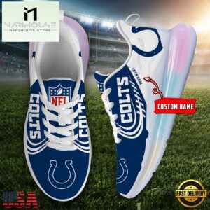 NFL Indianapolis Colts Custom Rainbow Atmospheric Cushion Running Shoes, Women's Sneaker