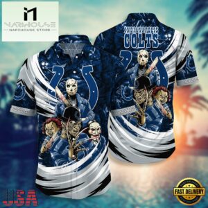 NFL Indianapolis Colts Halloween Horror Movies Summer Hawaiian Shirts