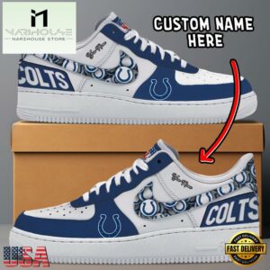 NFL Indianapolis Colts Logo Team Design Custom Air Force 1 Shoes