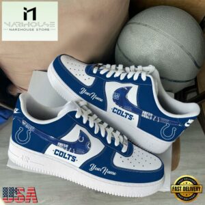 NFL Indianapolis Colts Logo Team Limited Edition New Design Custom Air Force 1 Shoes