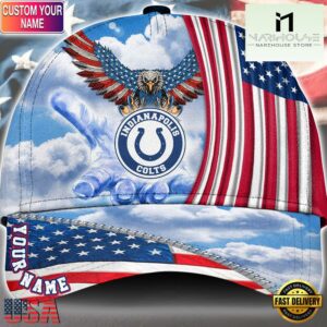 NFL Indianapolis Colts Special American Flag Veterans Custom Cap