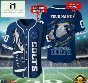NFL Indianapolis Colts Team Logo Litmited Edition Baseball Jersey