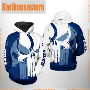 NFL Indianapolis Colts Team Skull 3D Printed Hoodie Shirt