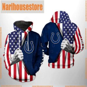 NFL Indianapolis Colts US Flag Team 3D Printed Hoodie Shirt