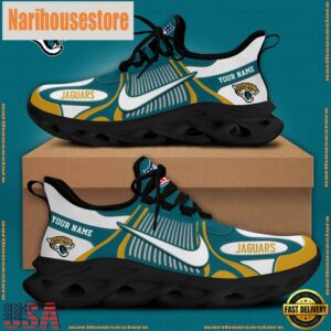 NFL Jacksonville Jaguars Blue White Stripes Logo Custom Clunky Max Soul Shoes
