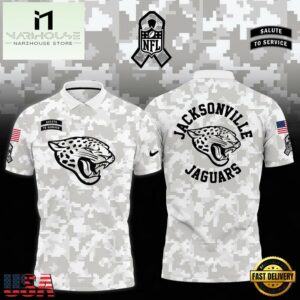 NFL Jacksonville Jaguars Camo 2024 Salute to Service Polo Shirt