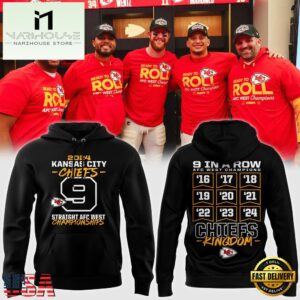 NFL Kansas City Chiefs 2024 AFC West Division Champions Hoodie