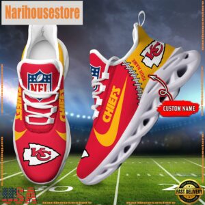 NFL Kansas City Chiefs Custom Name Max Soul Shoes Gift For Fans