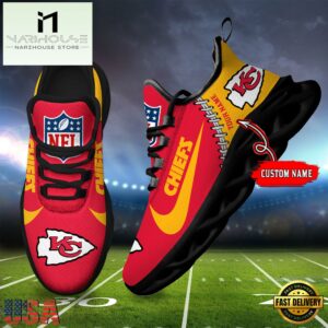 NFL Kansas City Chiefs Football Team Design Max Soul Shoes, Football New Sneaker Shoes