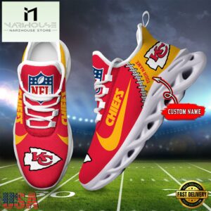 NFL Kansas City Chiefs Football Team Design Max Soul Shoes, Football New Sneaker Shoes