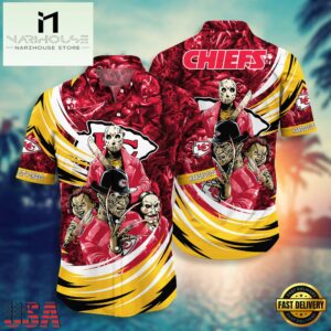 NFL Kansas City Chiefs Halloween Horror Movies Summer Hawaiian Shirts